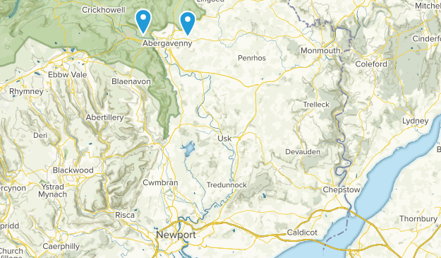 Monmouthshire, Wales Map