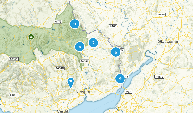 Monmouthshire, Gales Map