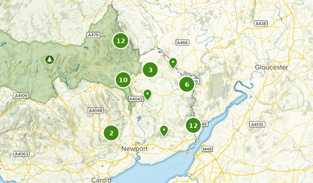 Monmouthshire, Wales Map