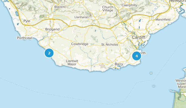Vale of Glamorgan, Pays de Galles Map
