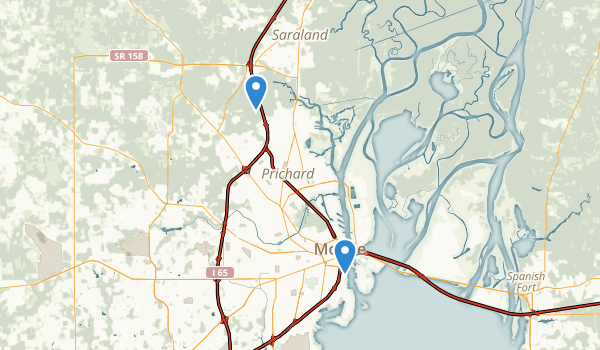 trail locations for Mobile, Alabama