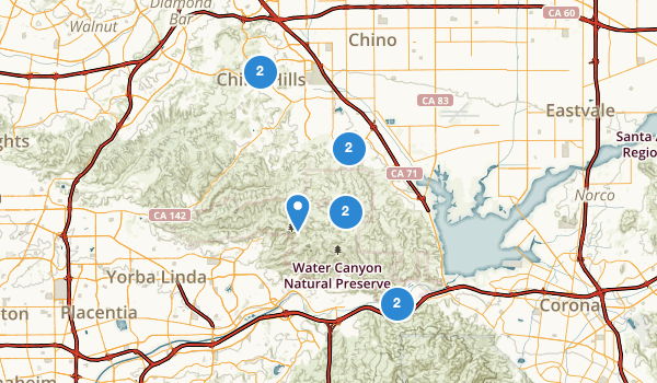 trail locations for Chino Hills, California