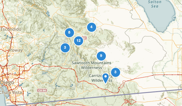 trail locations for Julian, California