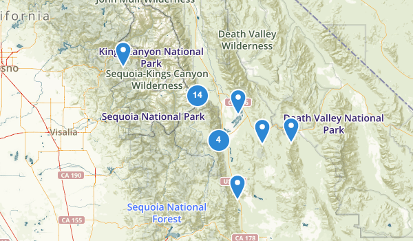 trail locations for Lone Pine, California