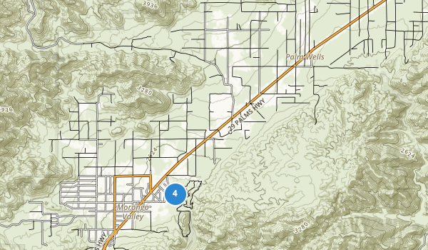 trail locations for Morongo Valley, California