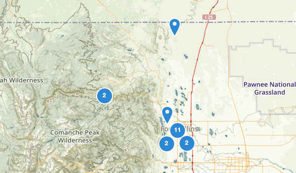 trail locations for Fort Collins, Colorado
