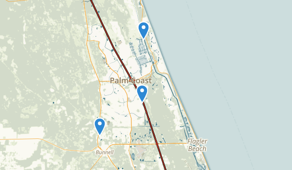 trail locations for Palm Coast, Florida