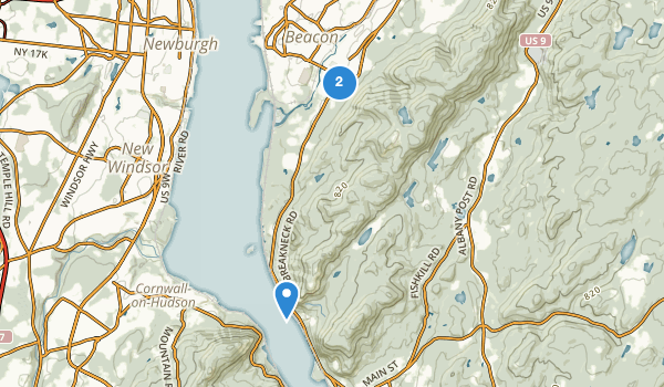 trail locations for Beacon, New York