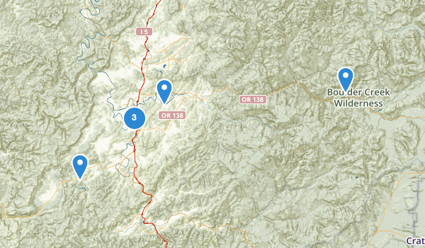 trail locations for Roseburg, Oregon