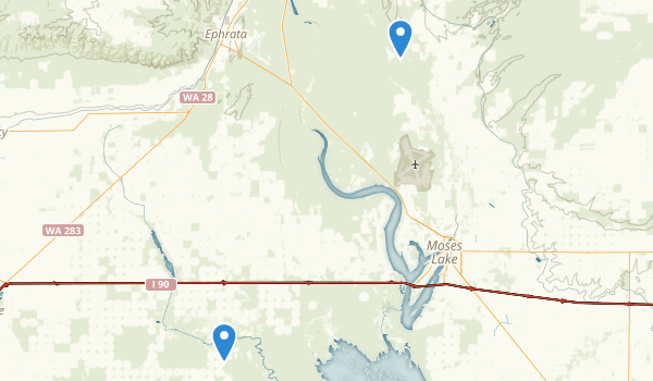 trail locations for Moses Lake, Washington