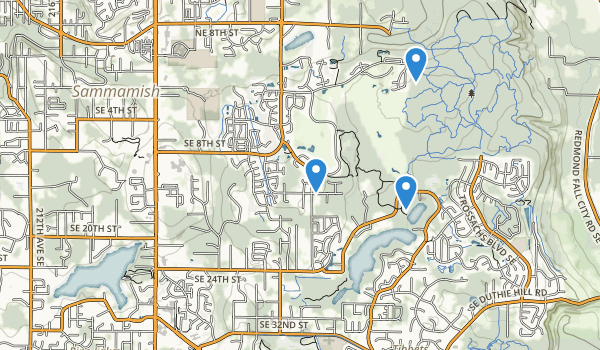 trail locations for Sammamish, Washington