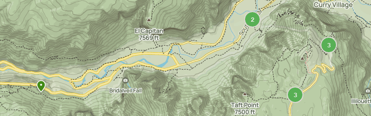 Taft point clearance yosemite trail map